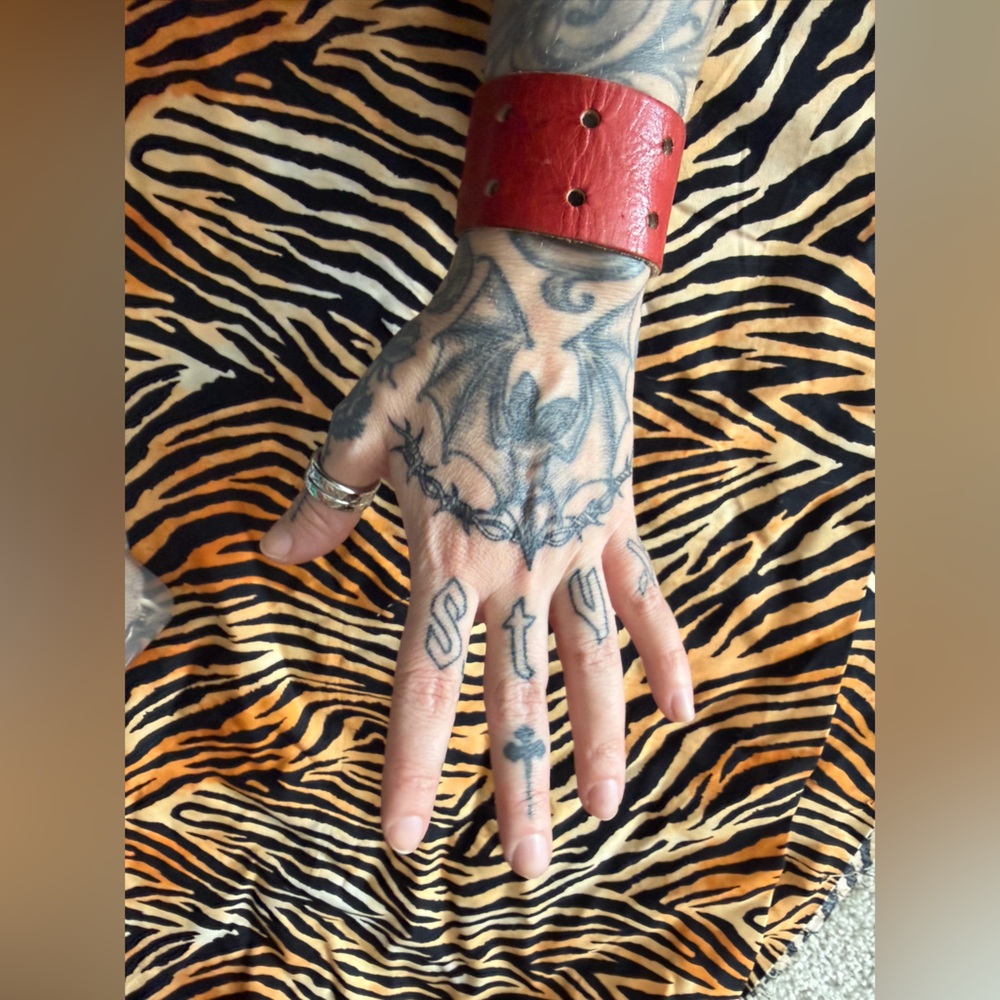 Leather wristband